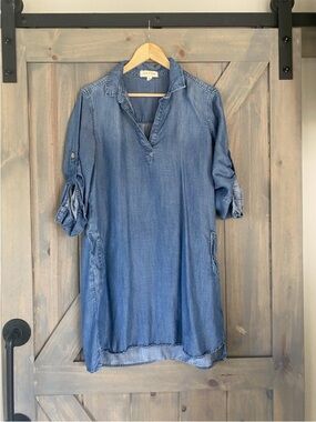Women’s Anthropologie Cloth & Stone Indigo Denim Shirt Dress